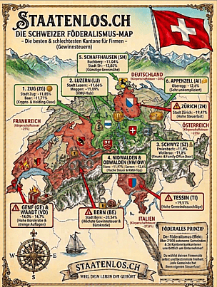 Schweiz Körperschaftssteuer Kantone